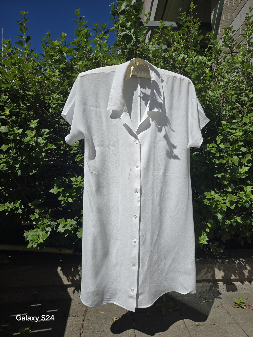 Wilfred FREE White Button-Front Mini Shirt Dress US S